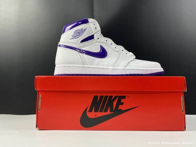 Official Maikesneakers CD0461-151 COURT AIR HIGH JORDAN 1 PURPLE RETRO 0816